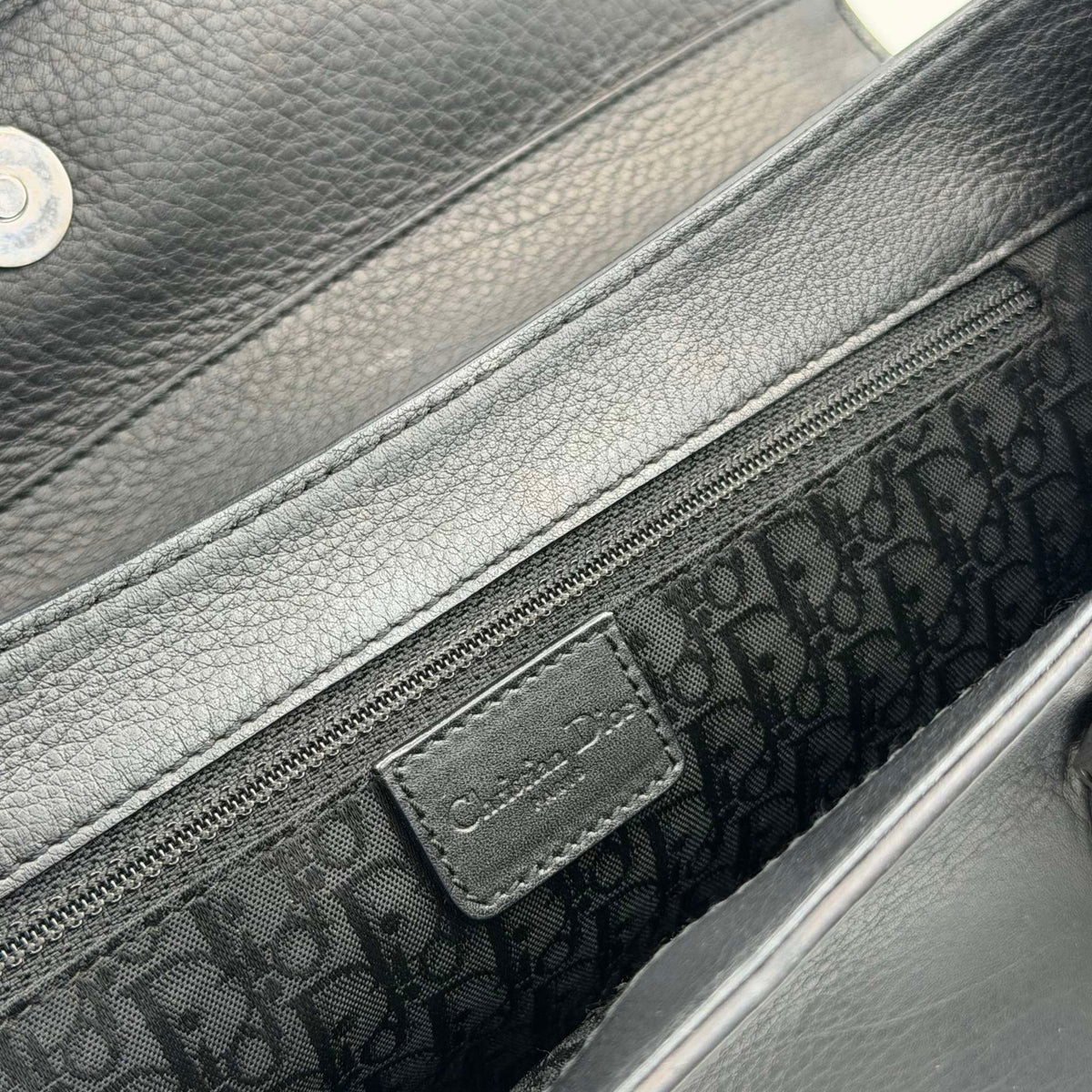 Dior Street Chic Black Leather Shoulder Bag