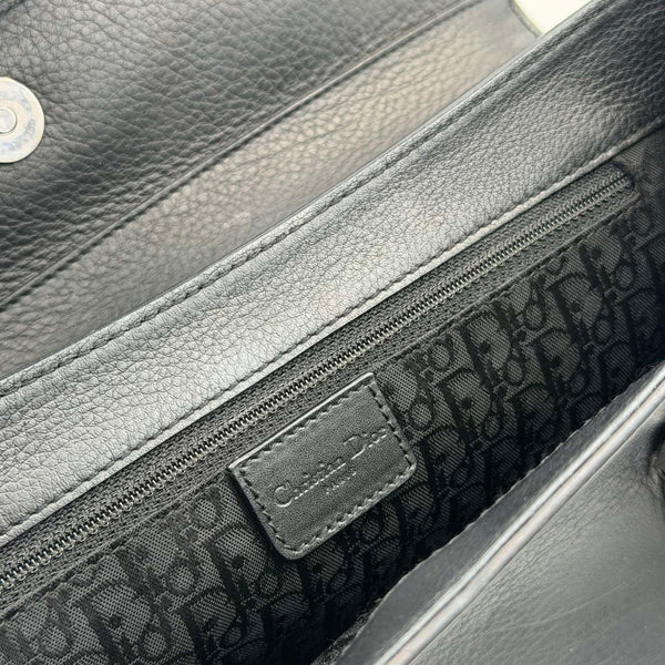 Dior Street Chic Black Leather Shoulder Bag