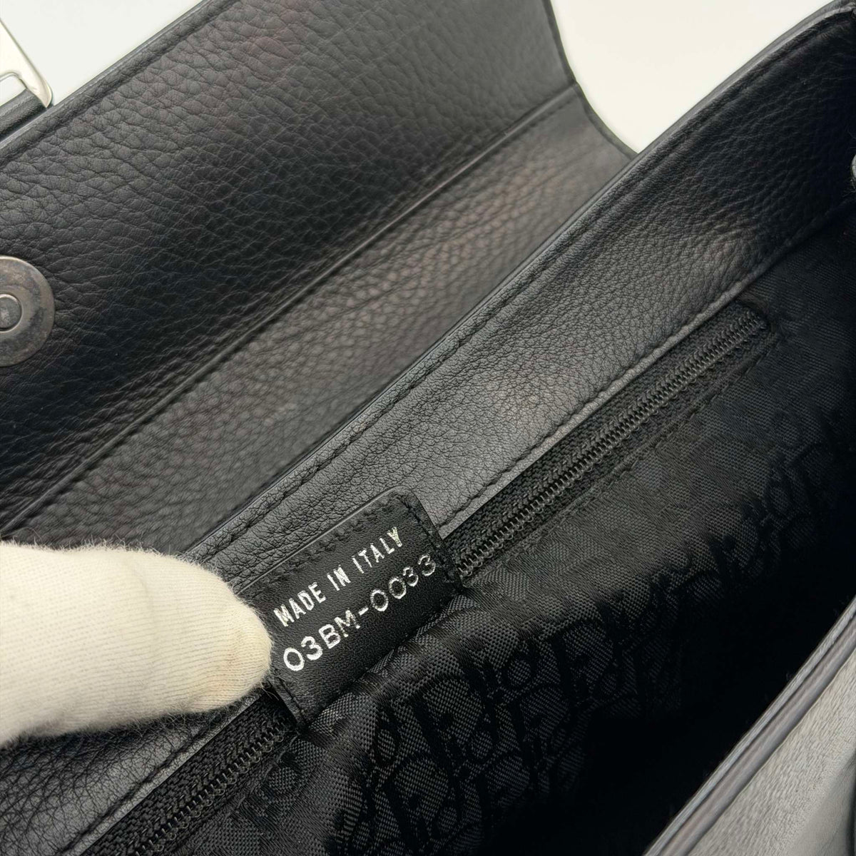 Dior Street Chic Black Leather Shoulder Bag