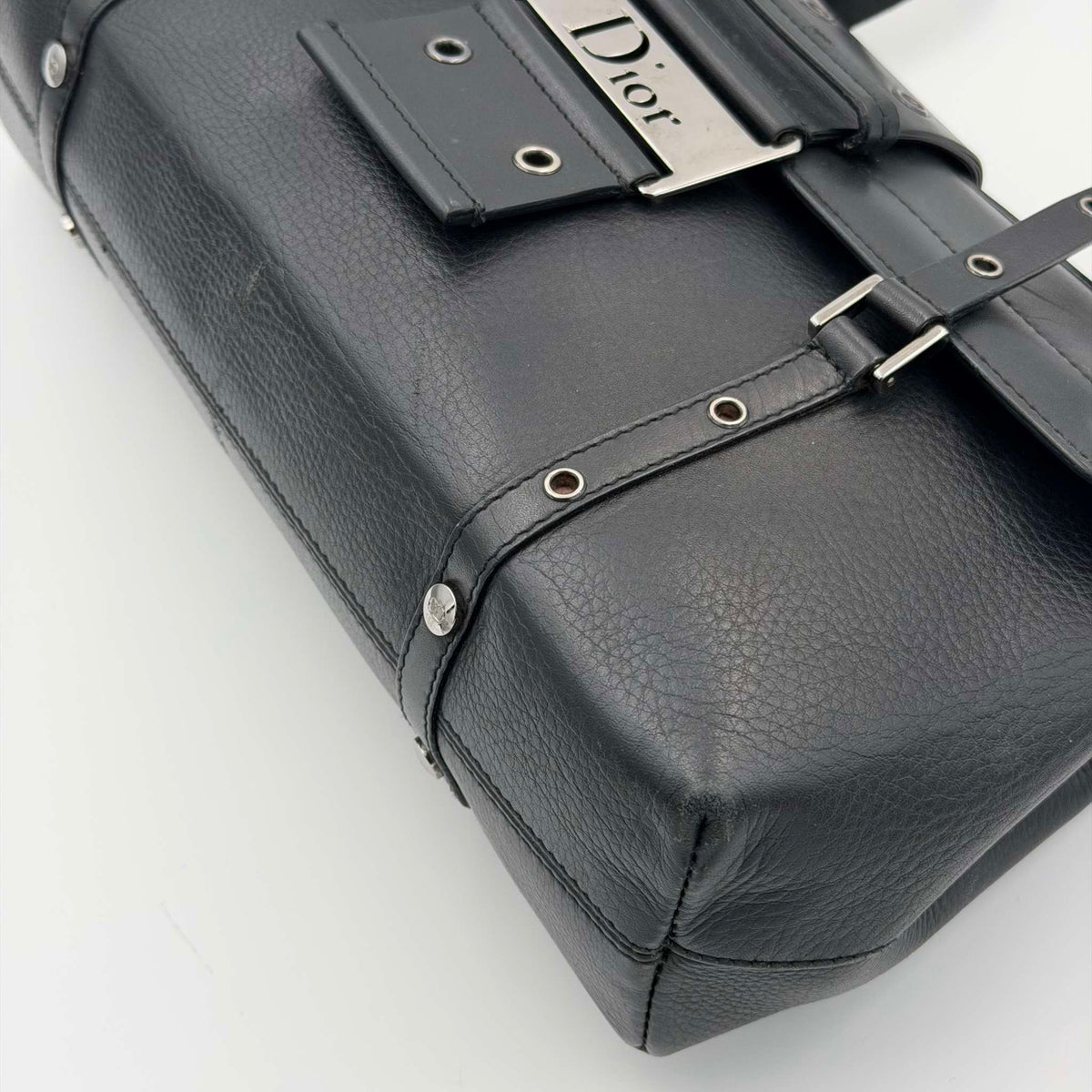 Dior Street Chic Black Leather Shoulder Bag