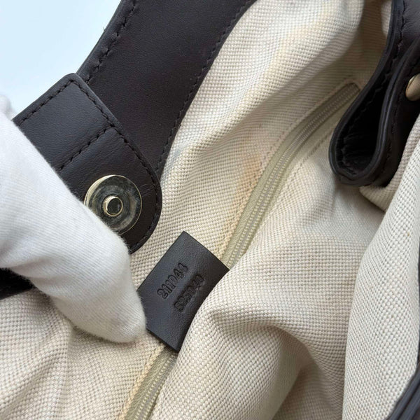 Gucci GG Canvas Sukey Brown Tote Bag