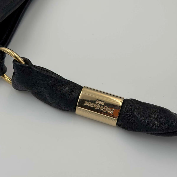 YSL Saint Tropez Leather Black Shoulder Bag