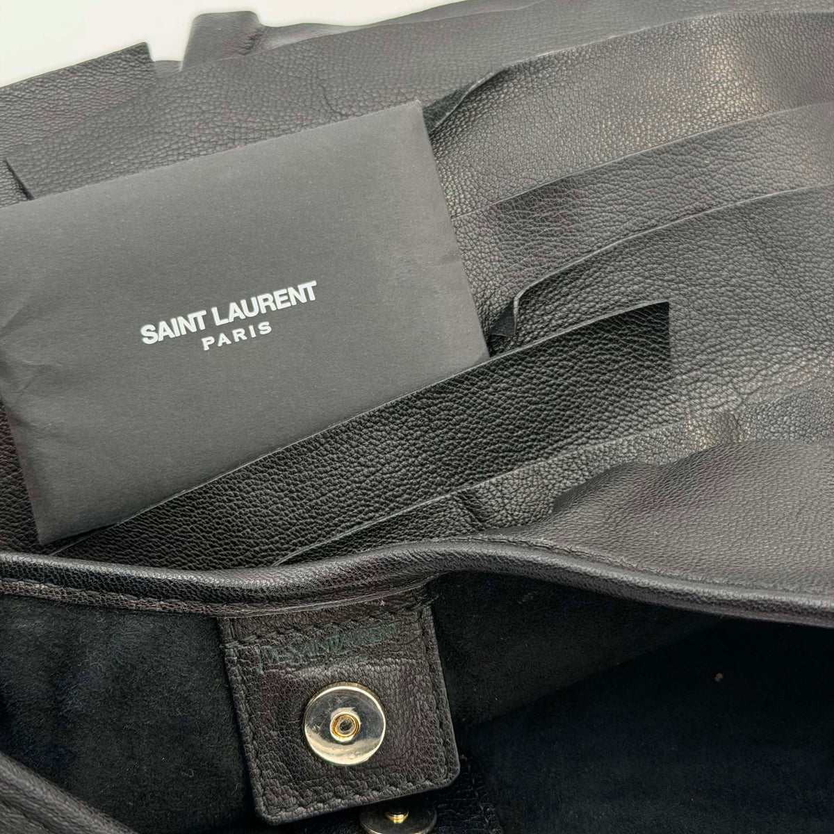 YSL Saint Tropez Leather Black Shoulder Bag