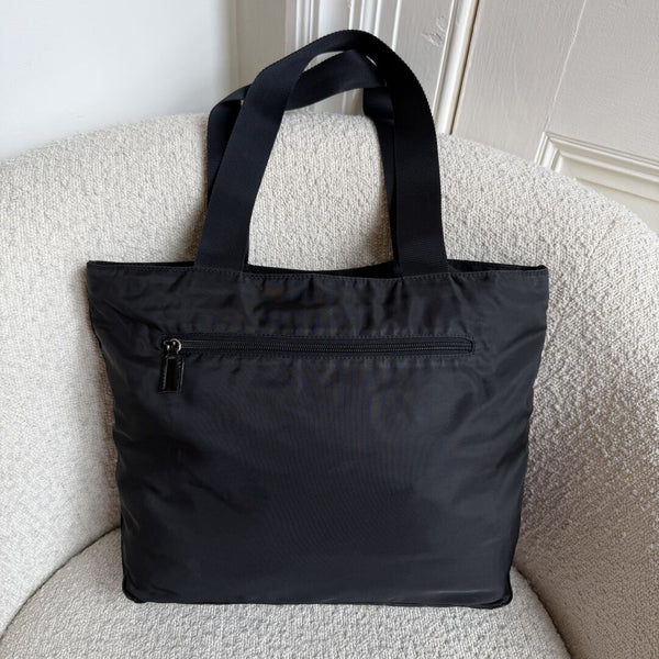 Prada Nylon Tesutto Black Tote Bag