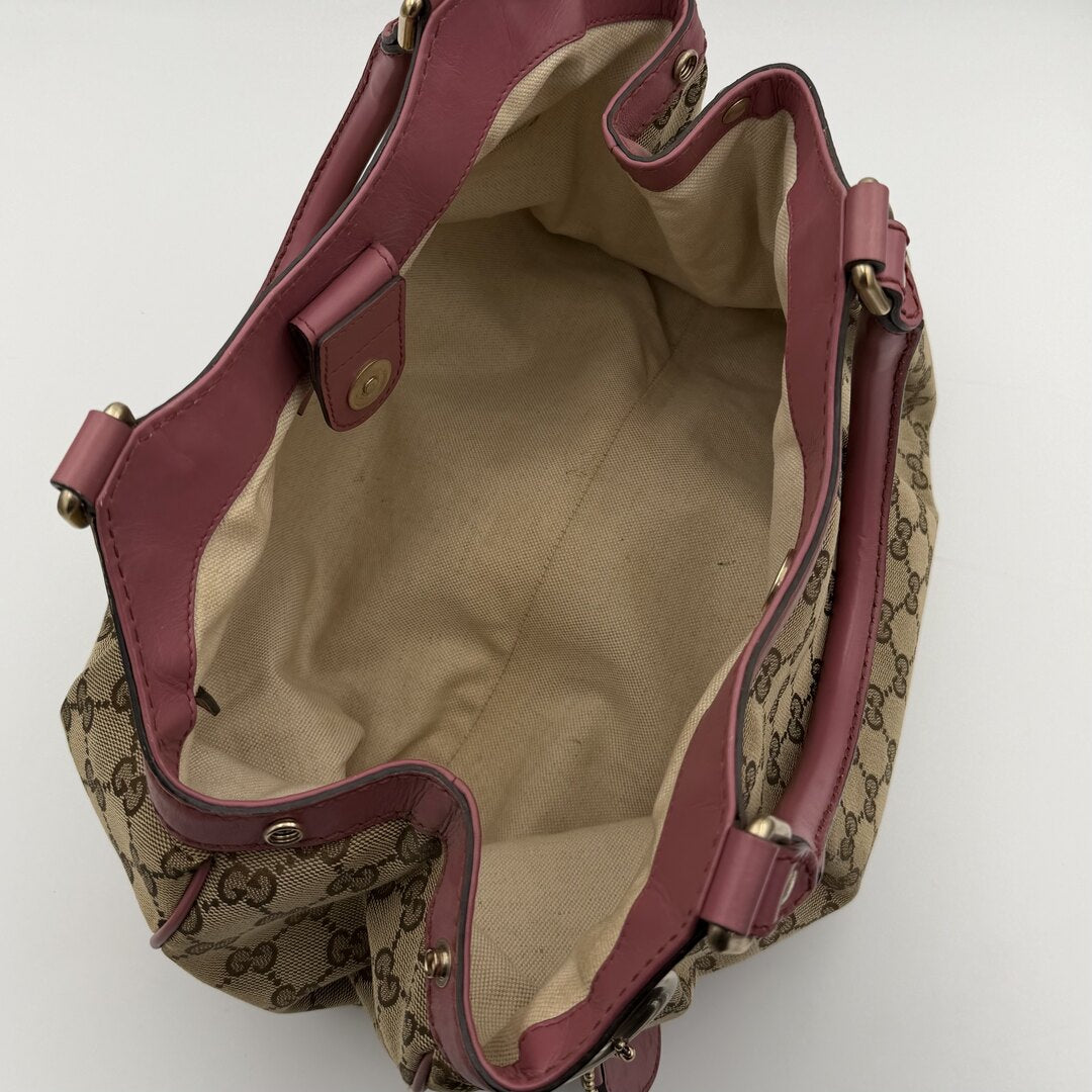 Gucci GG Canvas Sukey Pink Tote Bag