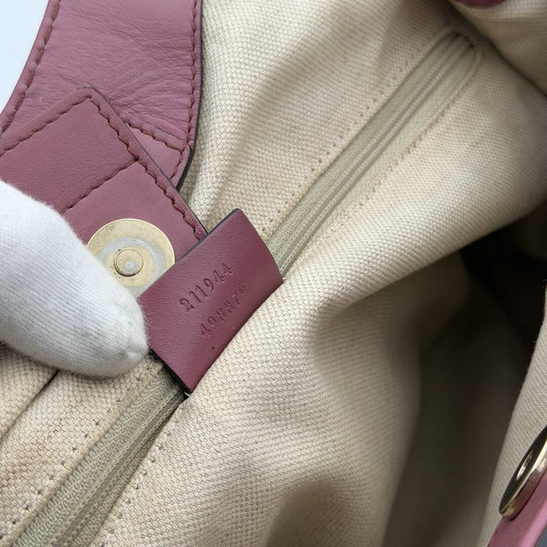 Gucci GG Canvas Sukey Pink Tote Bag
