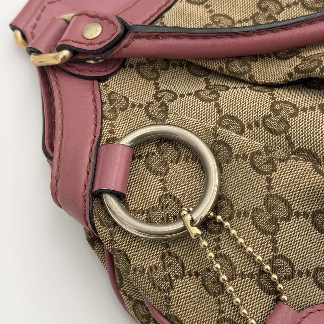 Gucci GG Canvas Sukey Pink Tote Bag