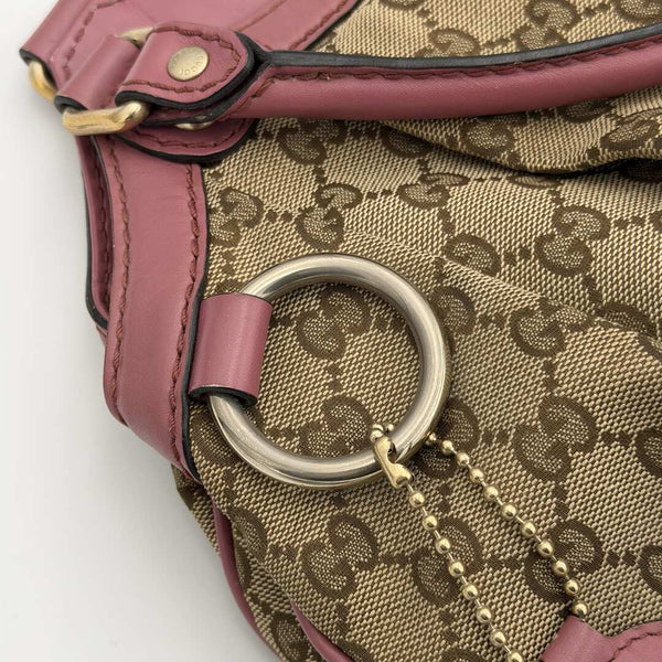 Gucci GG Canvas Sukey Pink Tote Bag