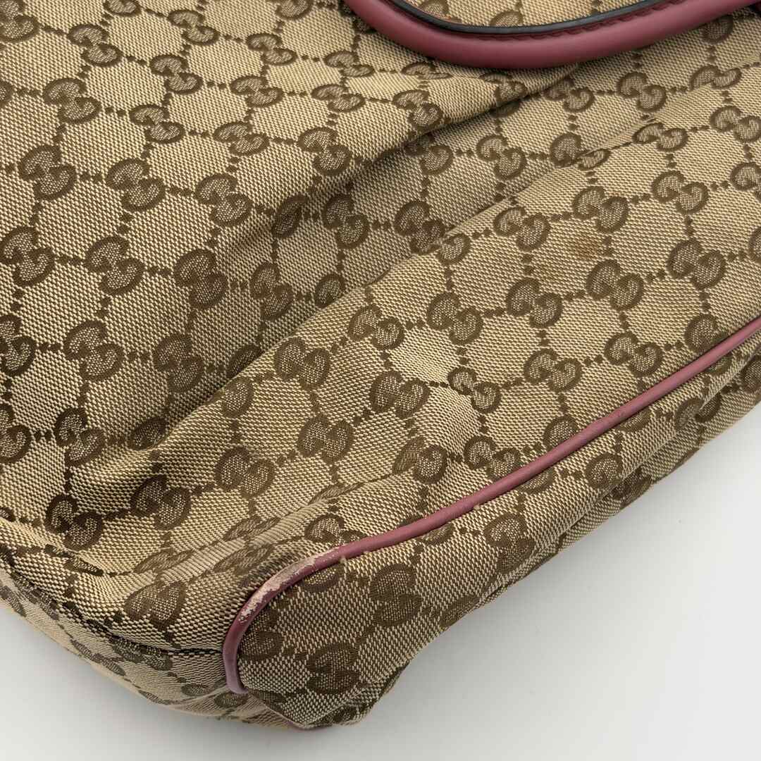 Gucci GG Canvas Sukey Pink Tote Bag