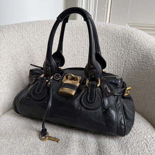 2005 Chloe Paddington Leather Black Handbag