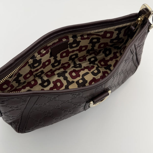 Gucci Guccissima Mini Abbey Brown Shoulder Bag