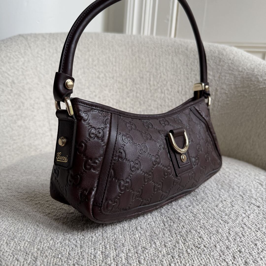 Gucci Guccissima Mini Abbey Brown Shoulder Bag