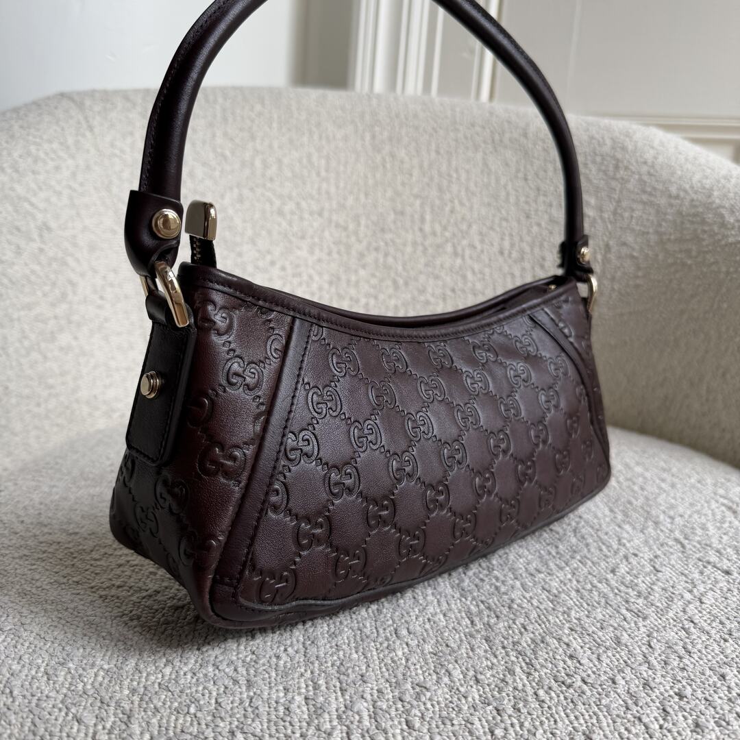 Gucci Guccissima Mini Abbey Brown Shoulder Bag
