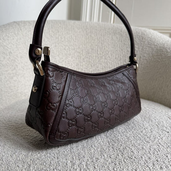 Gucci Guccissima Mini Abbey Brown Shoulder Bag