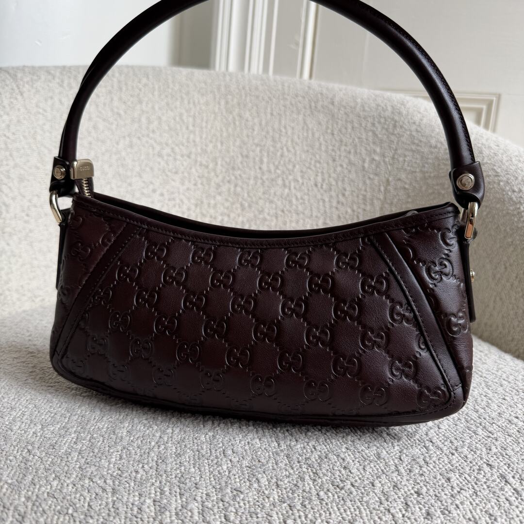 Gucci Guccissima Mini Abbey Brown Shoulder Bag