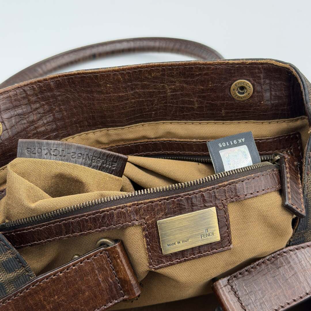 Fendi Zucca Canvas Du Jour Brown Handbag