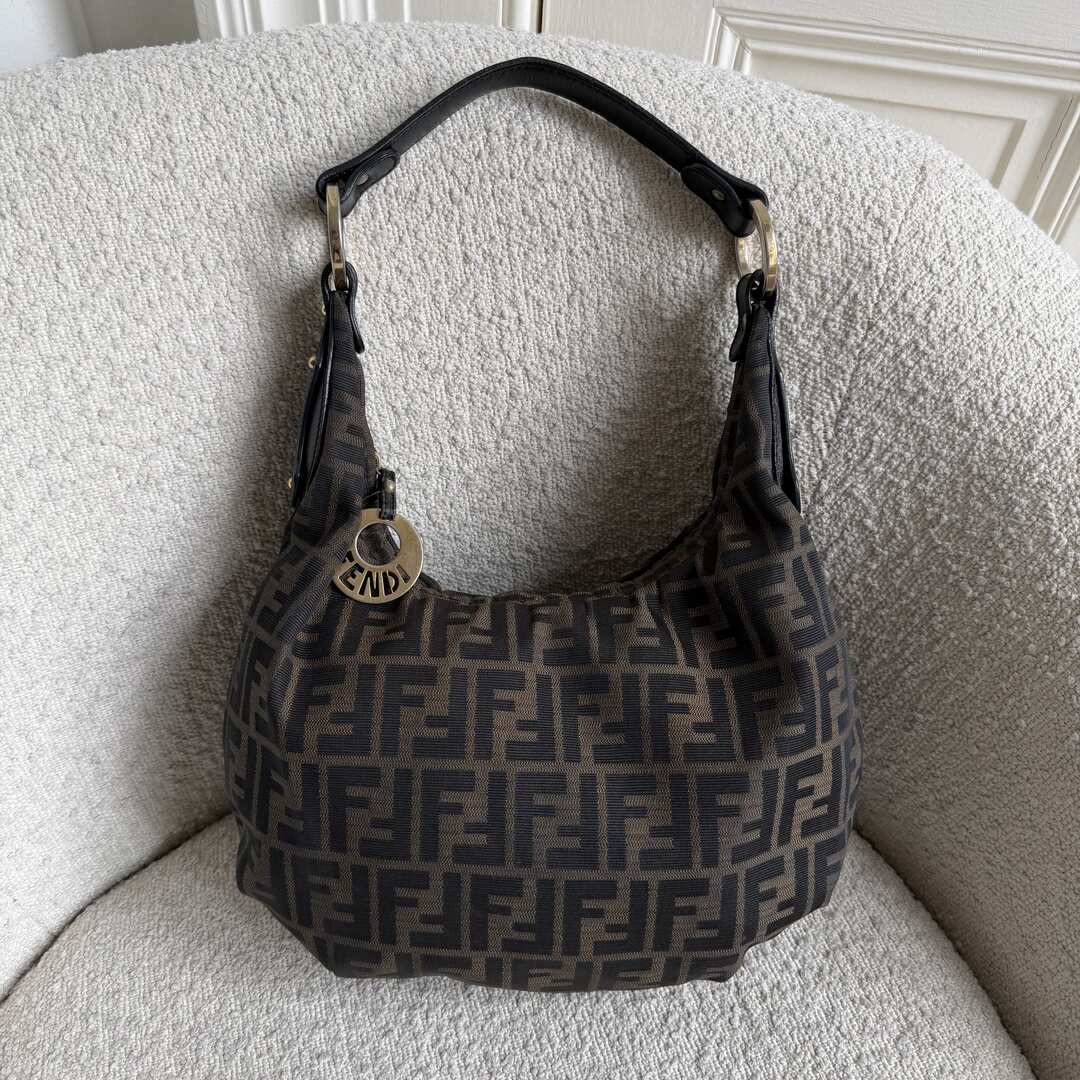 Fendi Zucca Chef Brown Shoulder Bag