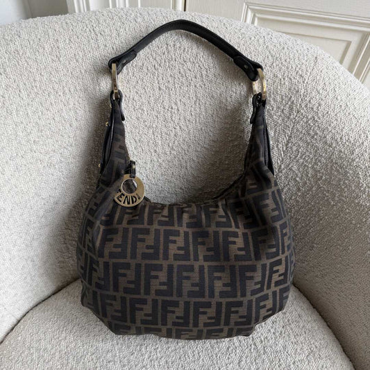 Fendi Zucca Chef Brown Shoulder Bag