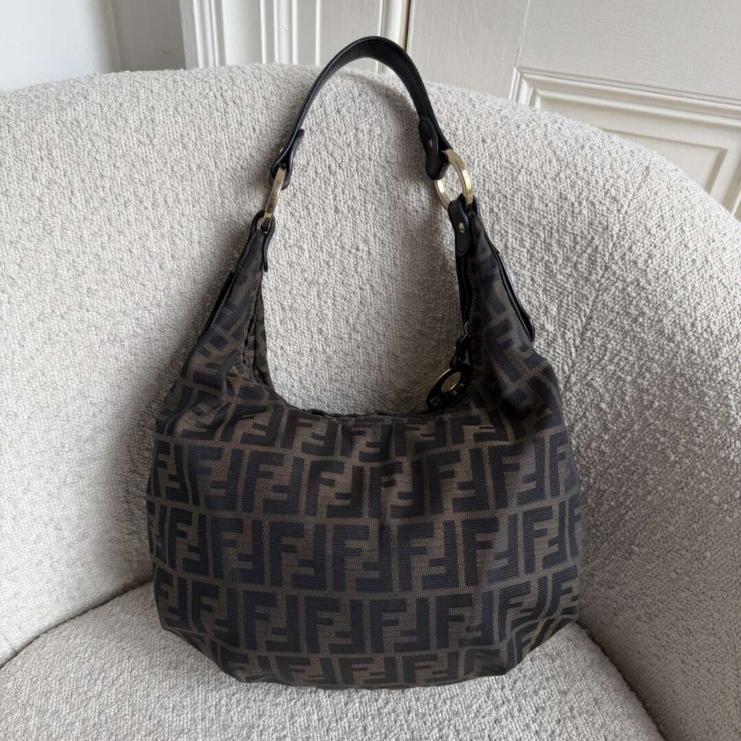 Fendi Zucca Chef Brown Shoulder Bag