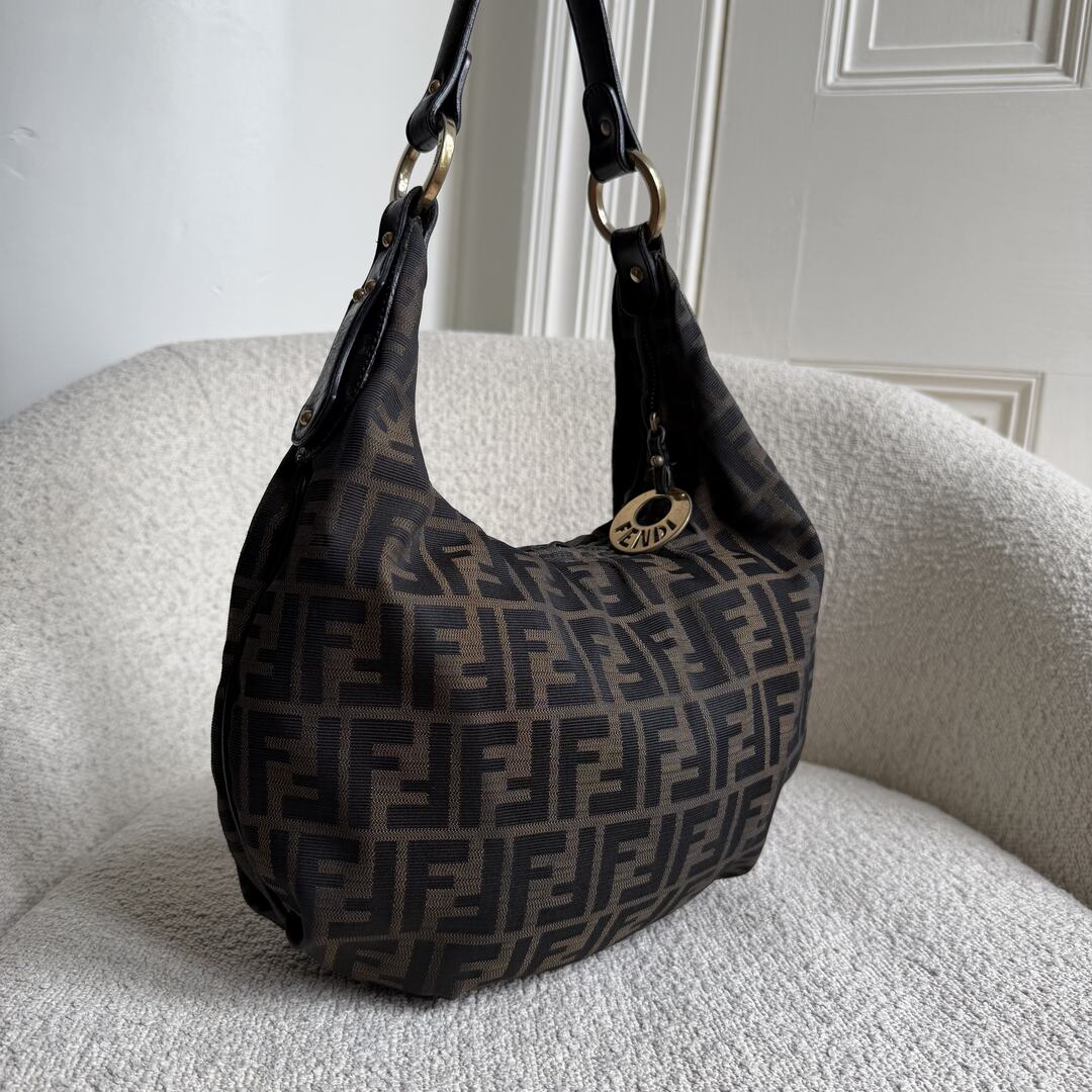 Fendi Zucca Chef Brown Shoulder Bag