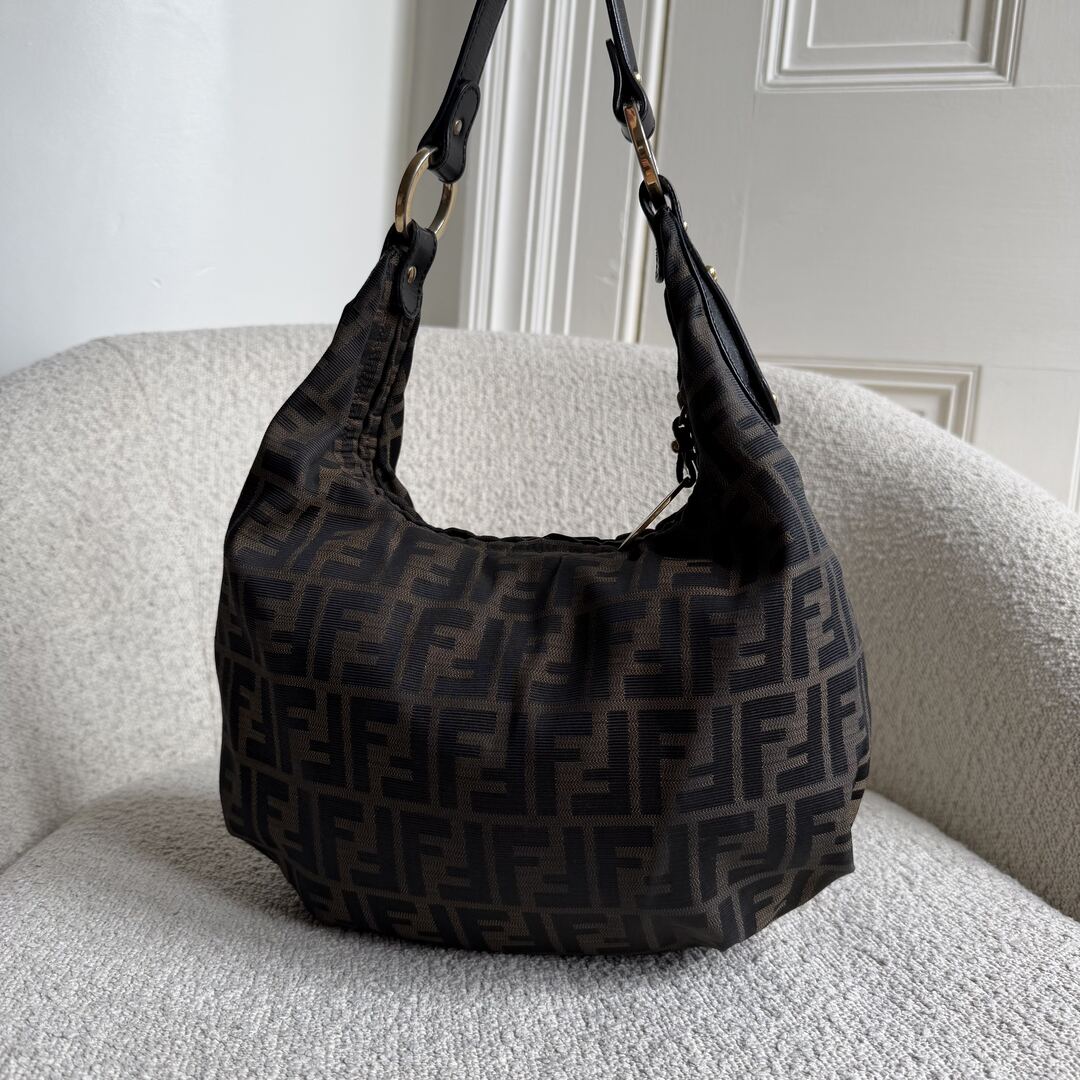 Fendi Zucca Chef Brown Shoulder Bag