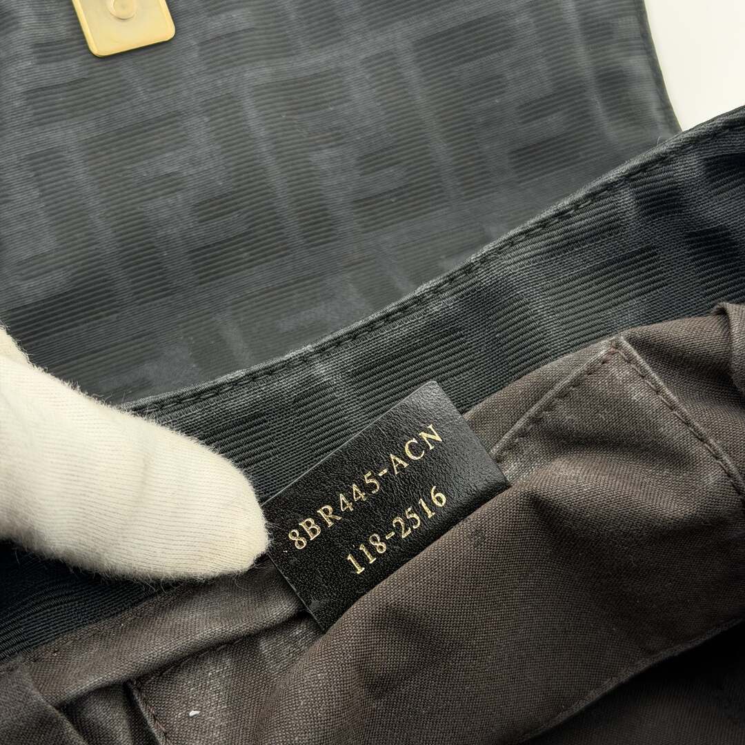 Fendi Zucca Chef Black Shoulder Bag