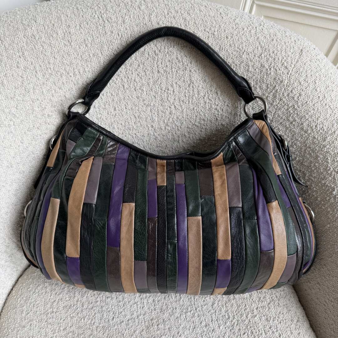 Miu Miu Multicolour Patchwork Nappa Leather Handbag