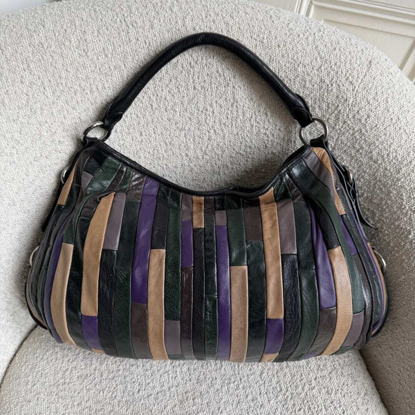 Miu Miu Multicolour Patchwork Nappa Leather Handbag