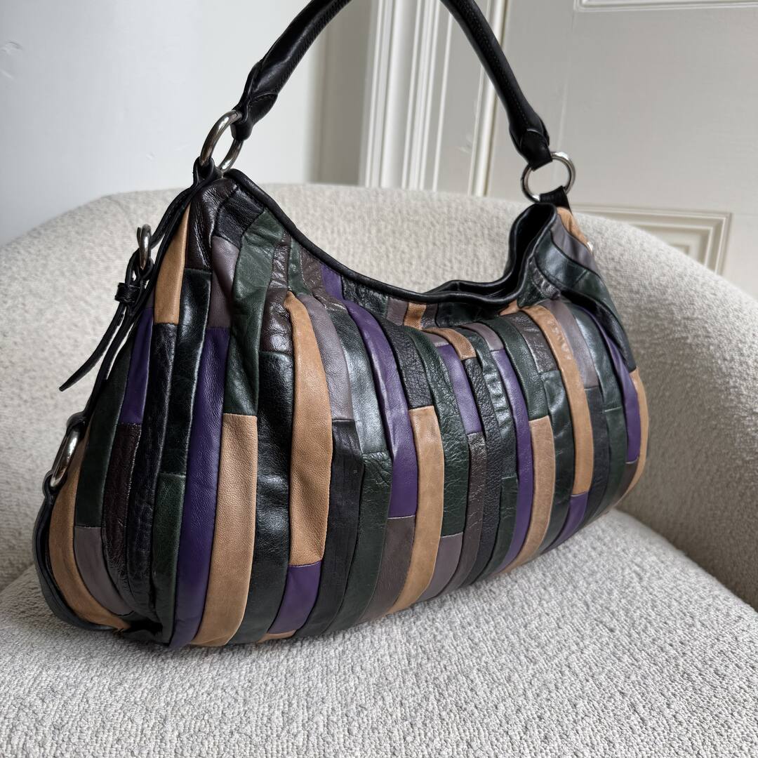 Miu Miu Multicolour Patchwork Nappa Leather Handbag