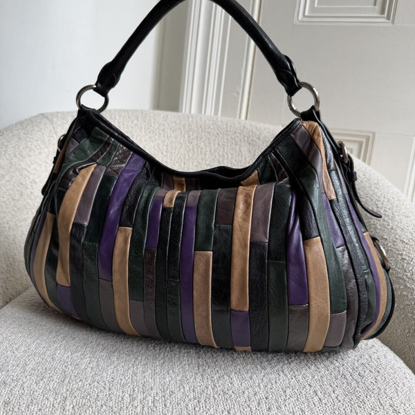 Miu Miu Multicolour Patchwork Nappa Leather Handbag