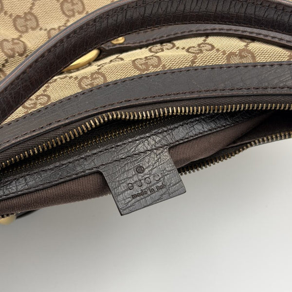 Gucci GG Canvas Horsebit Brown Shoulder Bag