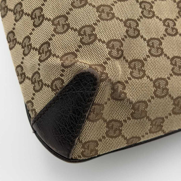 Gucci GG Canvas Horsebit Brown Shoulder Bag