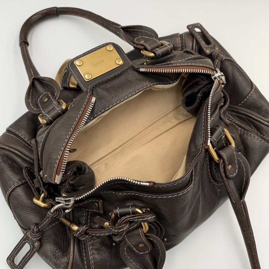 Chloe Paddington Leather Dark Brown Shoulder Bag