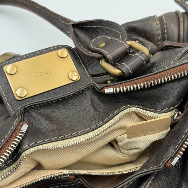 Chloe Paddington Leather Dark Brown Shoulder Bag