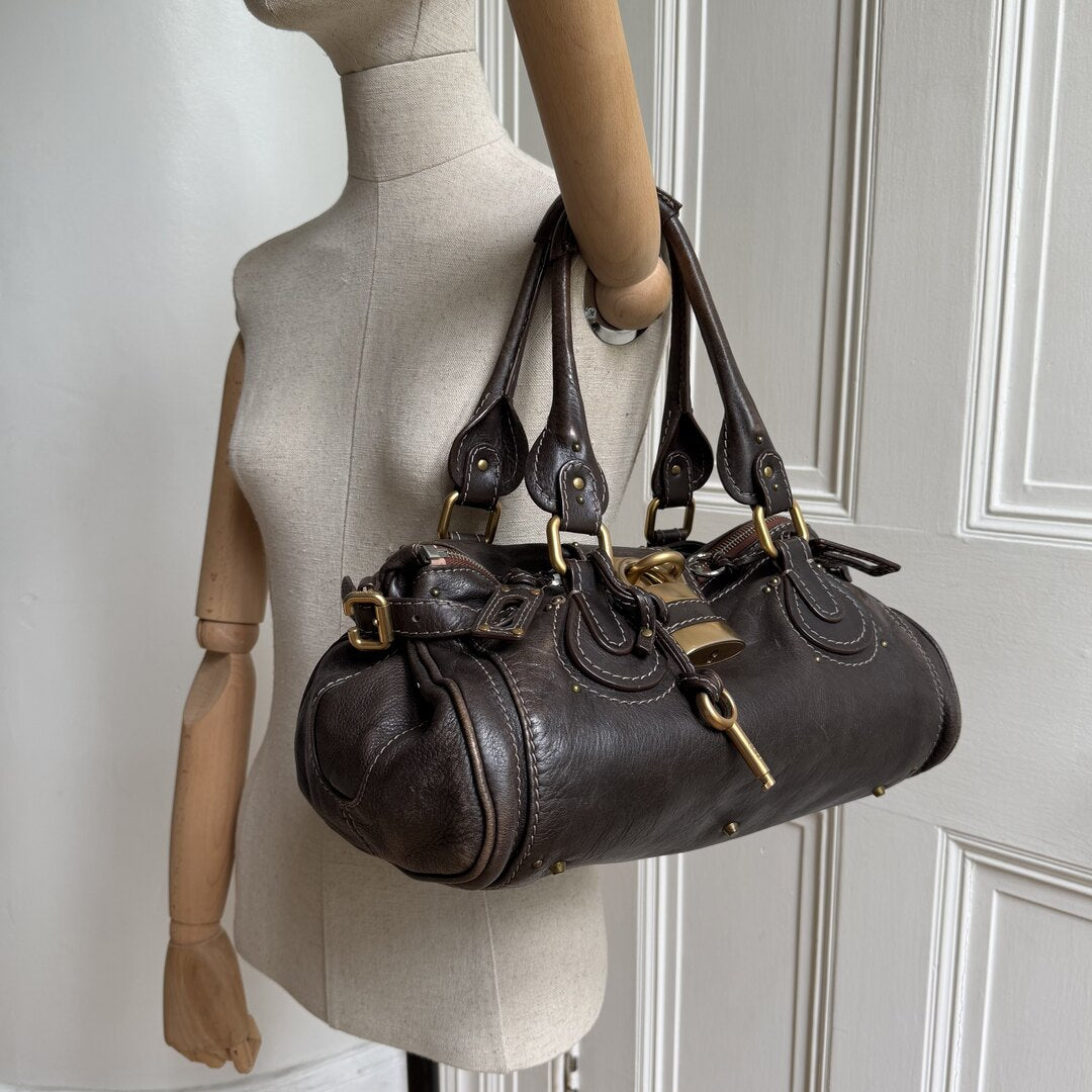 Chloe Paddington Leather Dark Brown Shoulder Bag