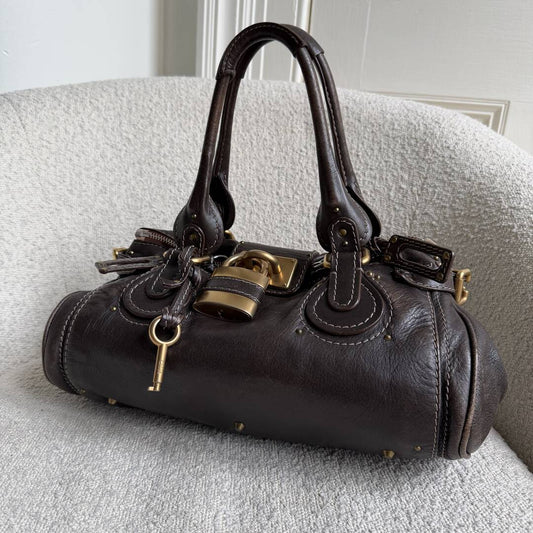 Chloe Paddington Leather Dark Brown Shoulder Bag