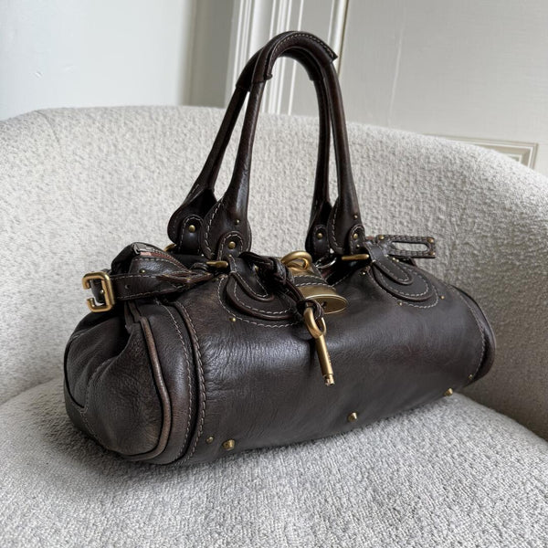 Chloe Paddington Leather Dark Brown Shoulder Bag
