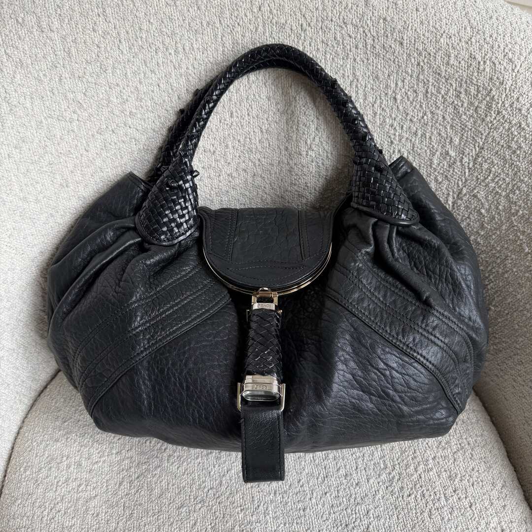 Fendi Spy Black Leather Handbag