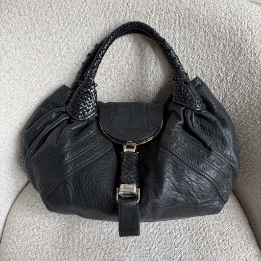 Fendi Spy Black Leather Handbag