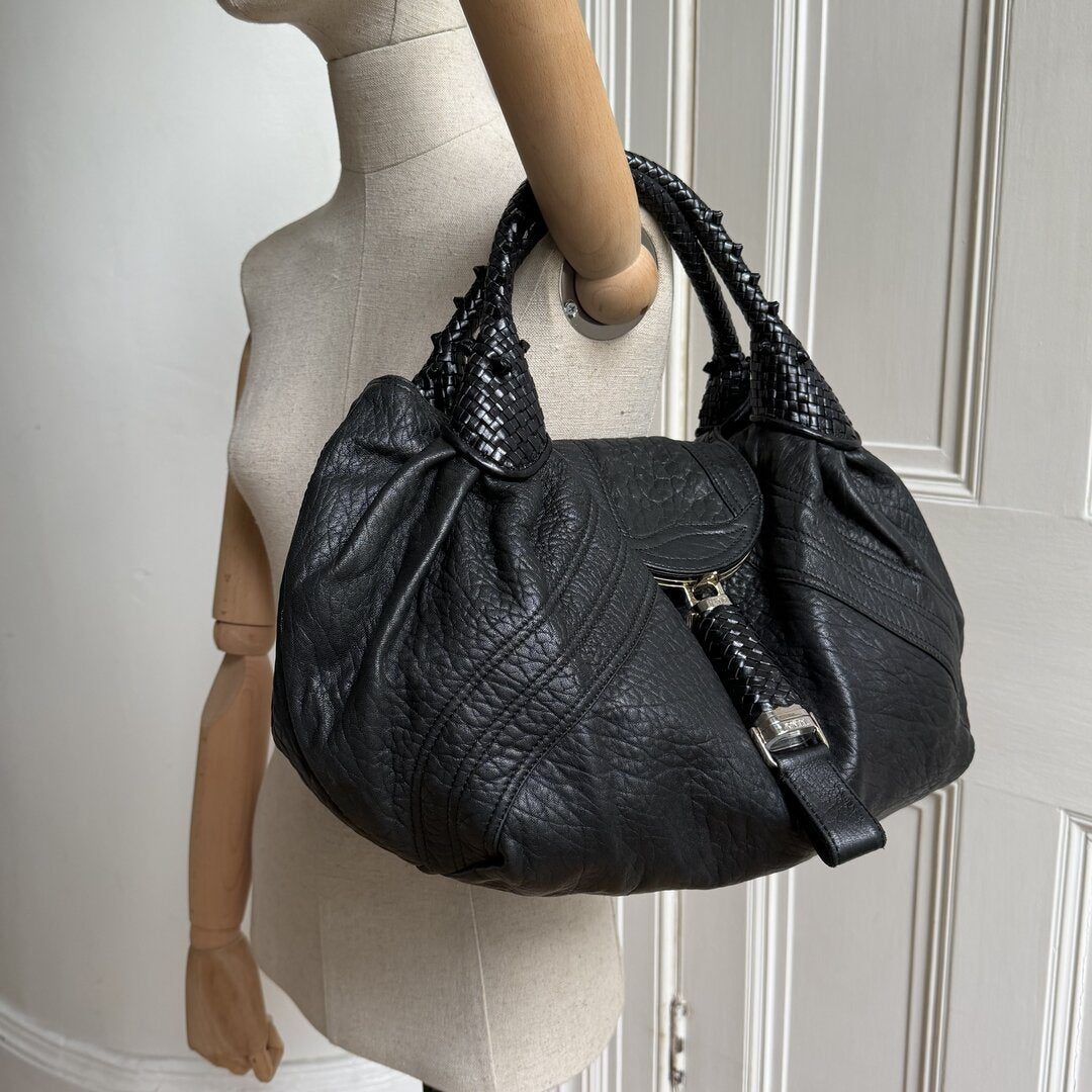 Fendi Spy Black Leather Handbag
