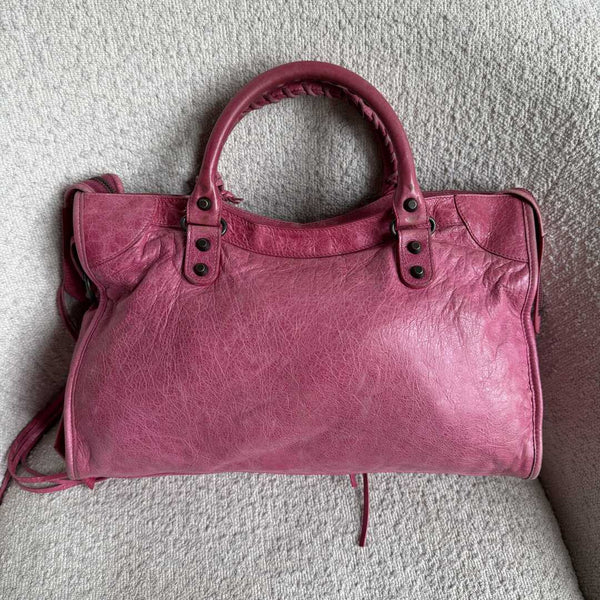 2010 Balenciaga The City Leather Pink Handbag