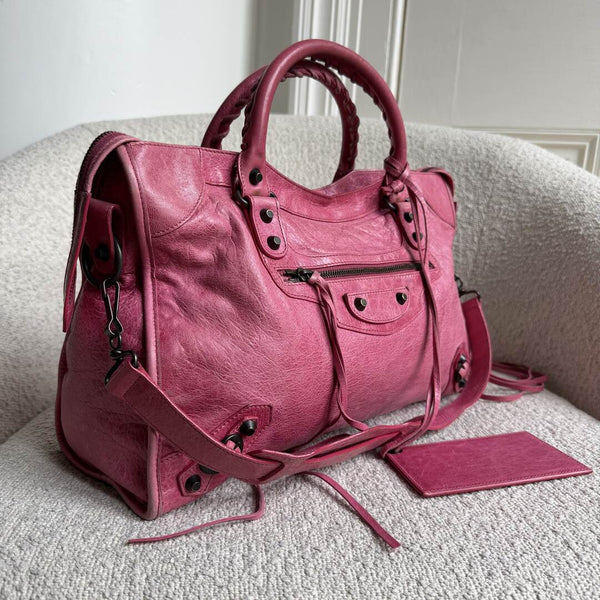 2010 Balenciaga The City Leather Pink Handbag