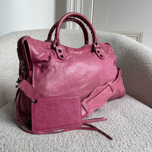 2010 Balenciaga The City Leather Pink Handbag