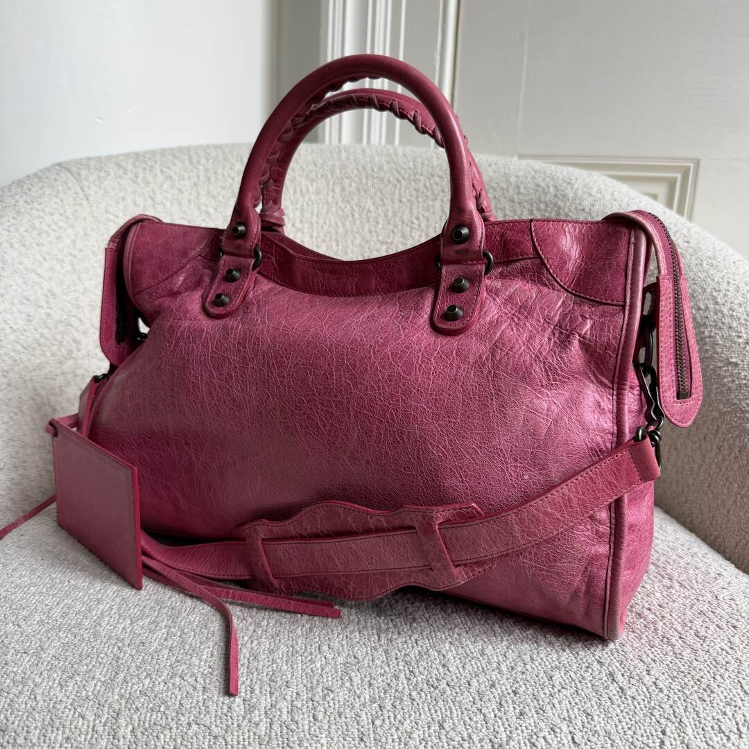 2010 Balenciaga The City Leather Pink Handbag