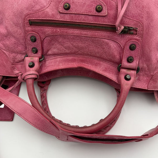 2010 Balenciaga The City Leather Pink Handbag