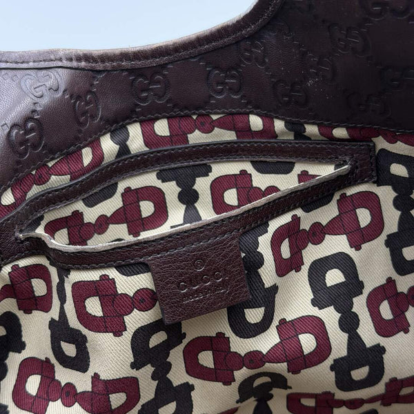 Gucci Guccissima Jackie Leather Brown Shoulder Bag