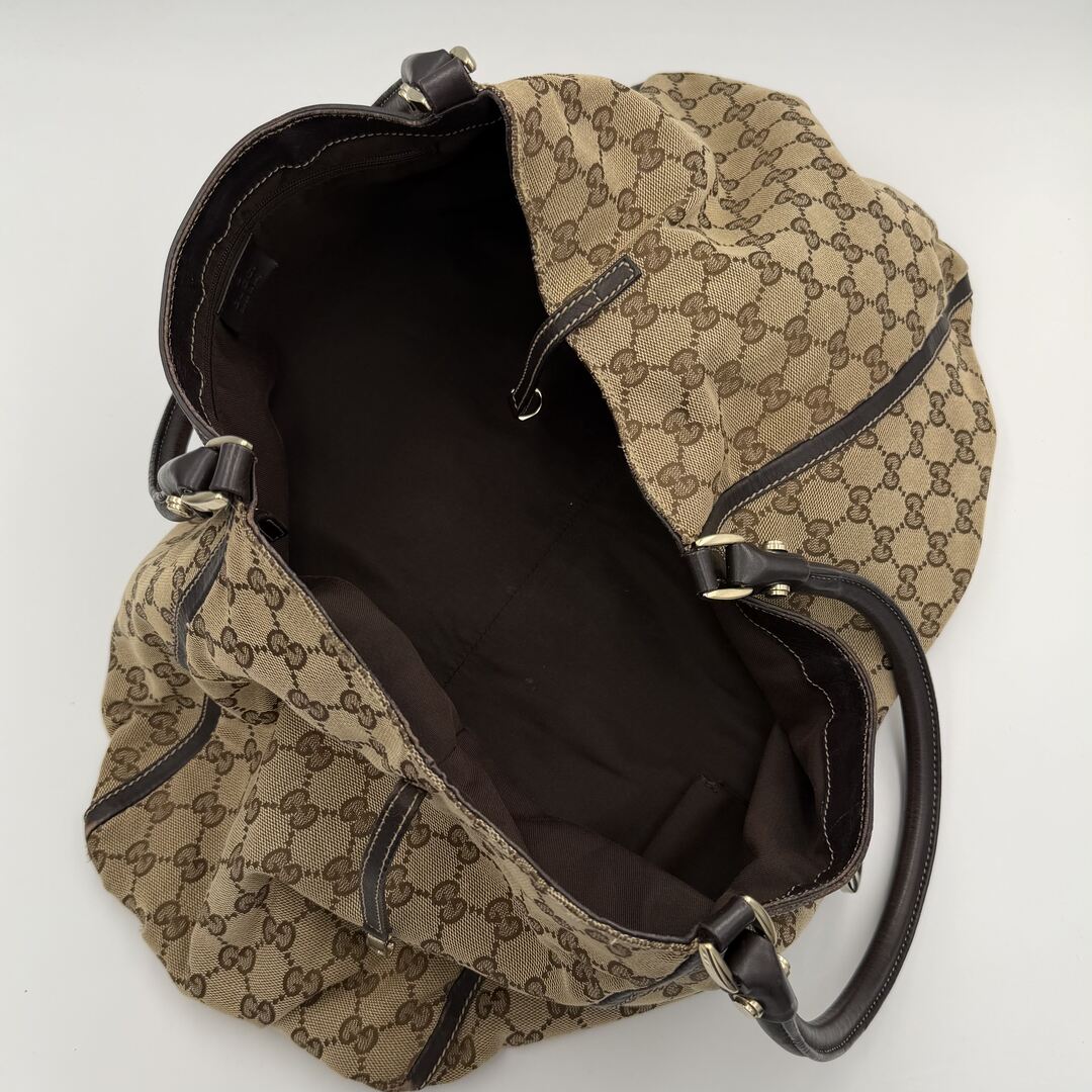 Gucci GG Canvas Abbey D Ring Brown Tote Bag