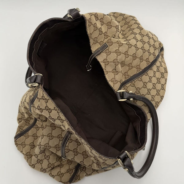 Gucci GG Canvas Abbey D Ring Brown Tote Bag