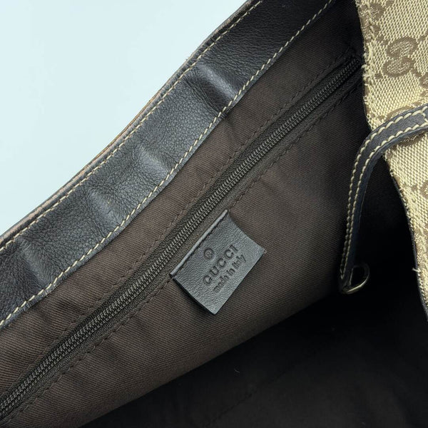 Gucci GG Canvas Abbey D Ring Brown Tote Bag