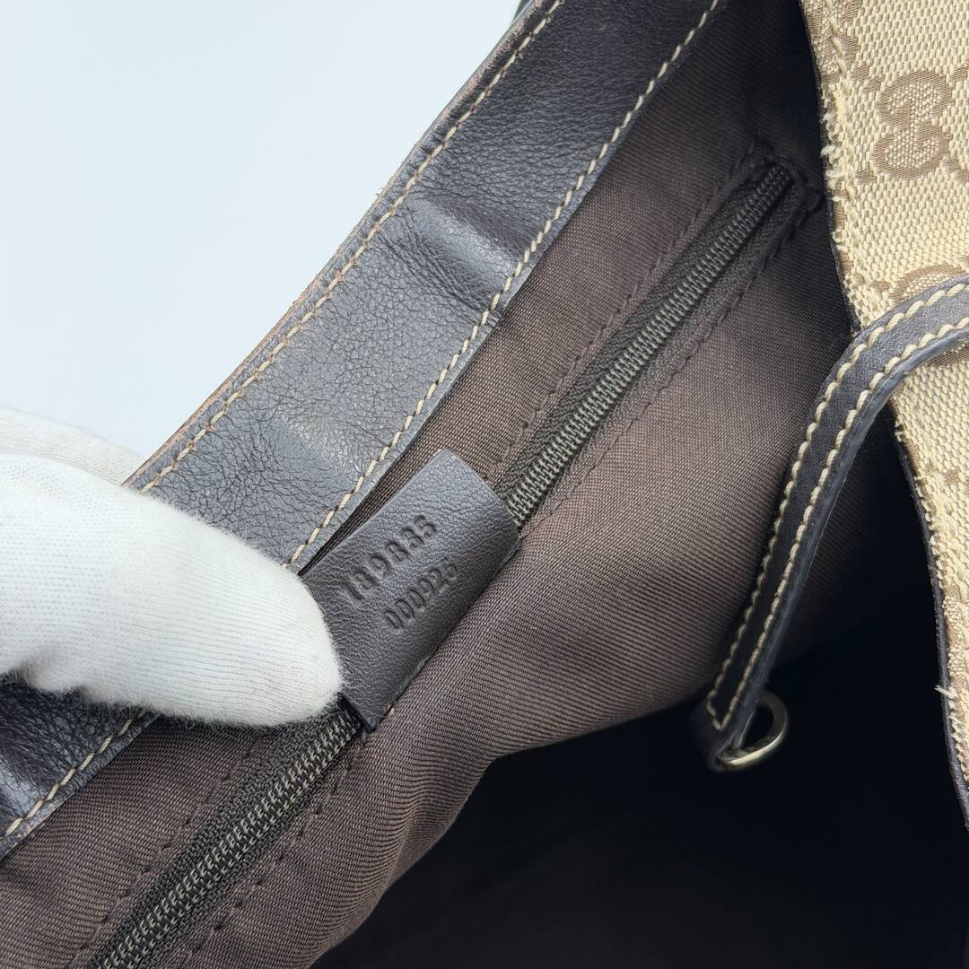 Gucci GG Canvas Abbey D Ring Brown Tote Bag